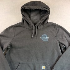 Carhartt Womens Rain Defender Relaxed Fit Hoodie Dark Gray Workwear Medium 8/10