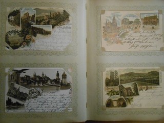 vecchio album di cartoline album di cartoline con 200 cartoline 1920 ca.