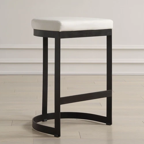 Uttermost Ivanna White Counter Stool - Picture 1 of 6