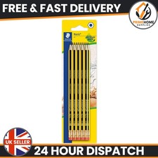 Image of STAEDTLER 122-2 BK10 Noris Graphite Pencil with Eraser Tip - HB (Pack of 10)