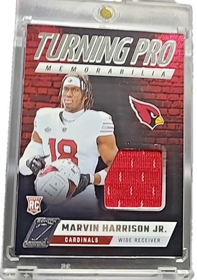 2024 Zenith MARVIN HARRISON JR. Turning Pro Rookie Jersey Patch RC *Cardinals