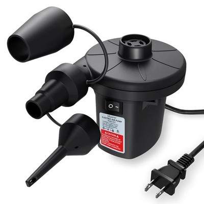 Quick-Fill Pump with 3 Nozzles, AC 110V-120V Portable Inflator Deflator for I...