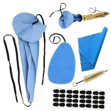 Alto/Tenor/Soprano Saxophone Cleaning Swab Kit, Microfiber Sax Cleaning Cloth 