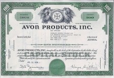 AVON PRODUCTS, Inc., Nowy Jork, 1970 (100 akcji)