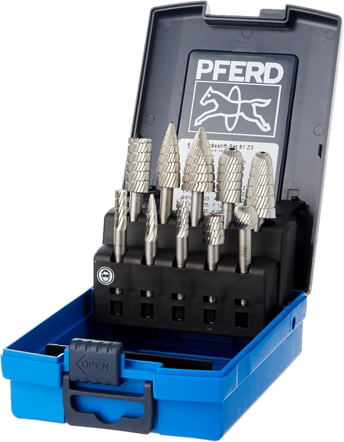 Fraises sur tige HSS Ø 6 mm en lot de 10 pièces avec denture 3 pour l'usinage du métal