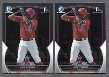 2023 Bowman Chrome Prospects #BCP-155 Luis Torres - Lot 2 - 1st Bowman