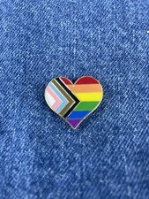 LGBTQIA Heart Enamel Pin