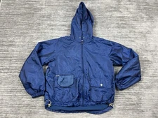 Montana Blues Sport Jacket Womens Medium Blue Nylon Blend Windbreaker Lined