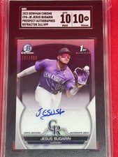 2023 Bowman Chrome Refractor Auto/499 Auto!🔥 Jesus Bugarin! SGC 10/10 Rockies
