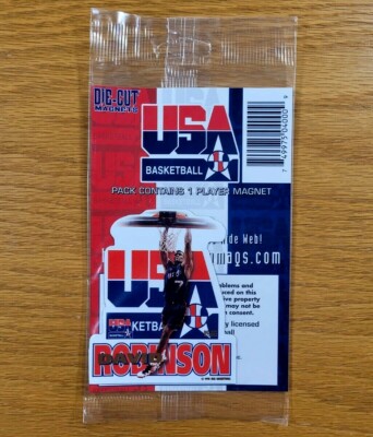 DAVID ROBINSON Dream Team USA Vintage 1996 NBA Basketball Die-Cut Fridge Magnet