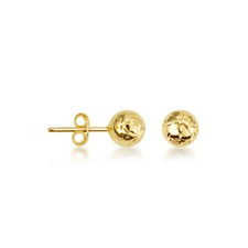 14K Yellow Gold Ball Stud Earrings