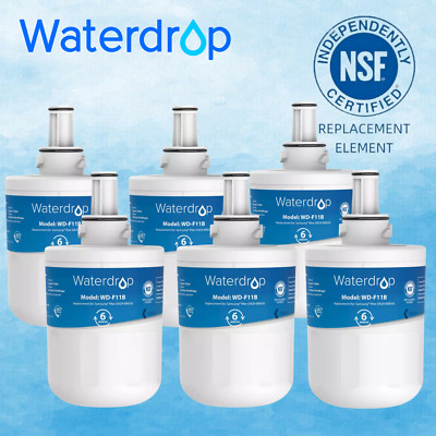 Waterdrop Refrigerator Water Filter, Replacement for Samsung DA29-00003G ,6 Pack