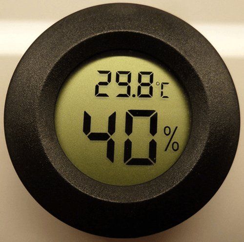 Digital Cigar Humidor Hygrometer Thermometer Temperature Round Black Gauge New  - Picture 1 of 12