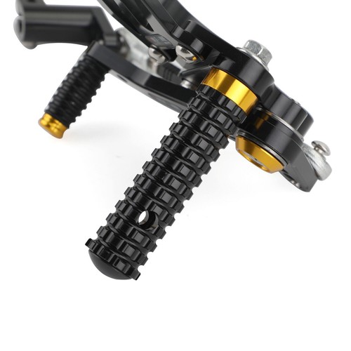 Rearsets Adjustable Foot Pegs Rest Fit For Kawasaki Ninja 250/400 2018-2022 Gold - Picture 2 of 12