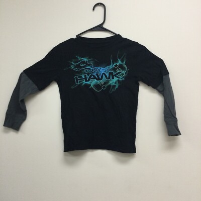 TONY HAWK KIDS BLACK LONG SLEEVE T-SHIRT (SIZE: KIDS L(7)) | eBay