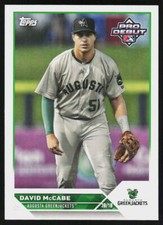 2023 Topps Pro debut DAVID MCCABE #PD-180  Baseball  AUGUSTA GREENJACKETS