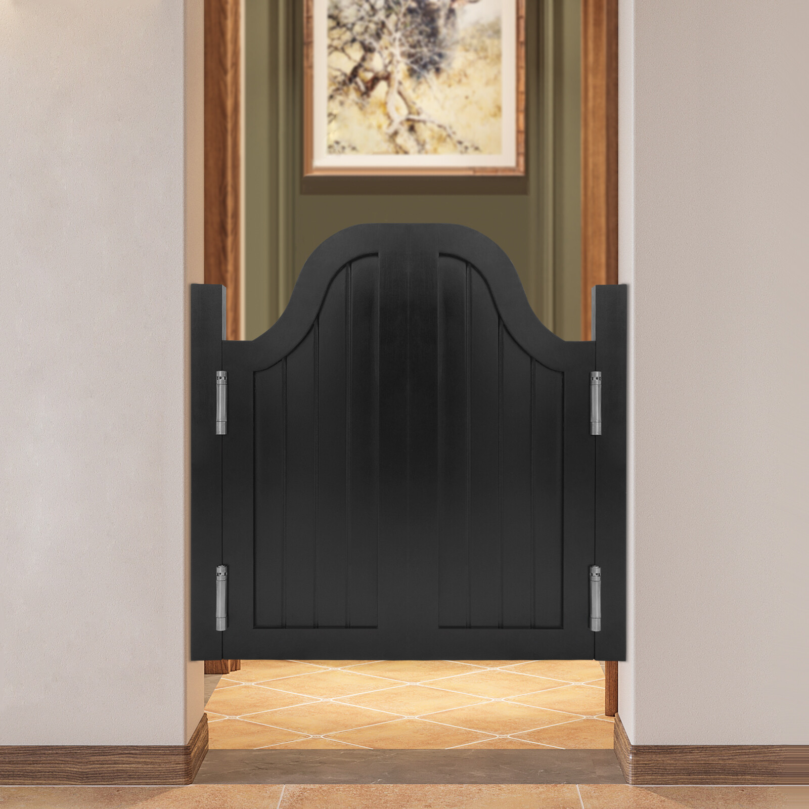 Partition Door, Swing Solid Wood Door Partition Door for Shop Entrance Partition