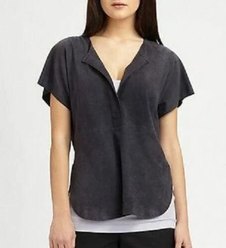 Tamaño Regular Vince Gamuza Tops para mujer