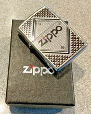 Genuine Brand New 2013 ZIPPO Lighter Rare GEOMETRIC ZIPPO DESIGN 13 Years Old
