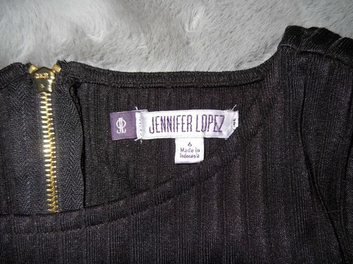 Jennifer Lopez Edgy Romance Little Black Dress Size 6 New With Tags - Picture 2 of 6