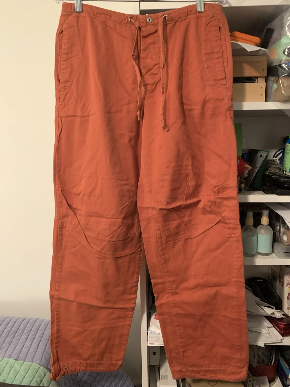 *GAP BODY Jogger Pants Mens Size XS - Orange drawstring