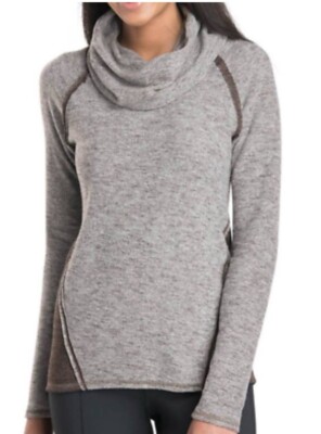 Kuhl Nova Sweater Sz M- Two Toned Cowl Neck- Super Soft! Women s Gray
