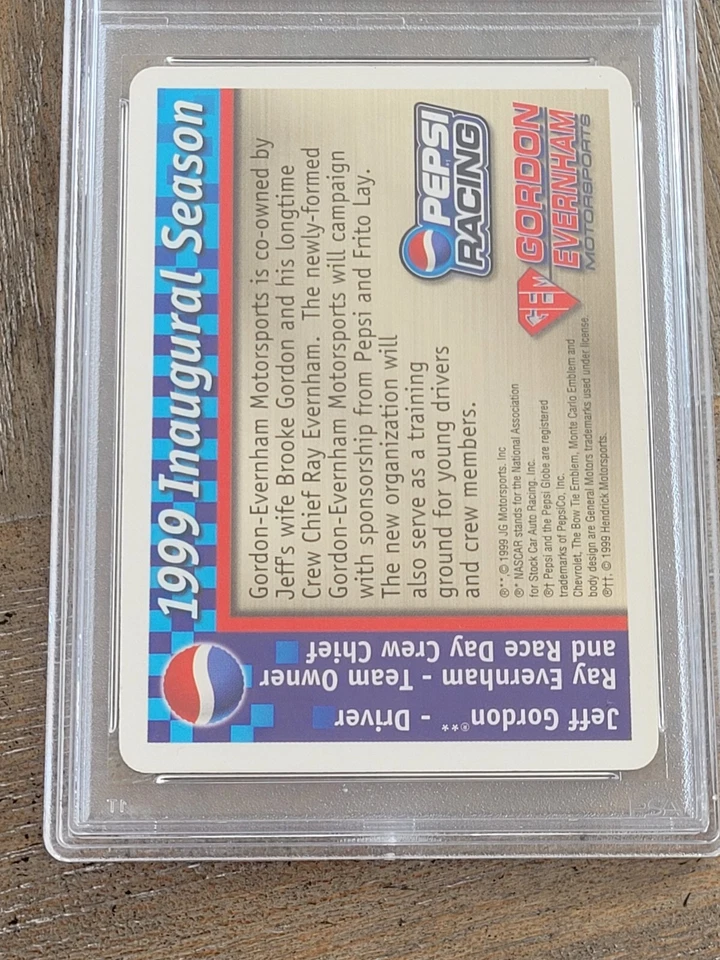 1999 Pepsi Racing Jeff Gordon /Ray Evernham Dual on Card Auto-PSA Authentic-POP1 - Image 2 of 3
