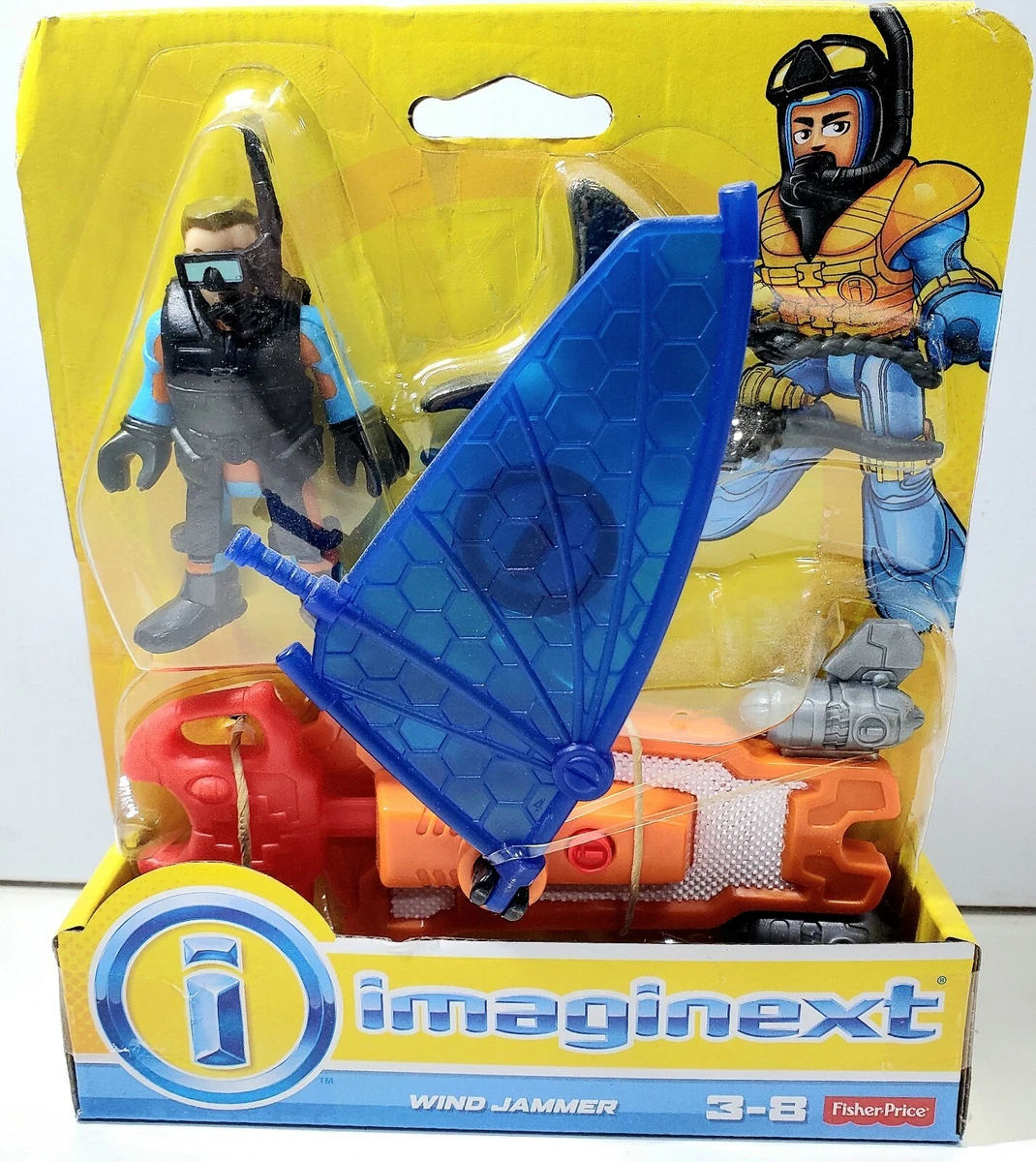 Fisher Price Imaginext WIND JAMMER Action Figure Toy Set Manta Ray New