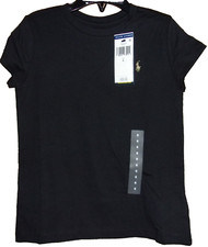 POLO Ralph Lauren Girl's Polo Player Gold Pony T-Shirt in Black Size: 6 NWT 29