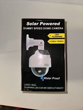 Solar Dummy Speed Dome Security Camera Blinking LEDs Flashing CCTV Surveillance