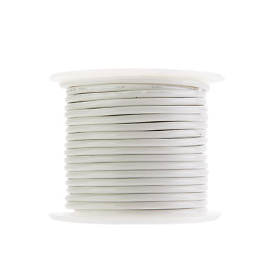 14 AWG Gauge Solid THHN Wire White 50 ft 0.102'' 600 Volts Building Wire