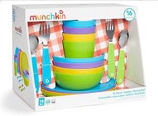 Munchkin 18 piece Kids' Multi-Dining set, BPA free, ergonomic design