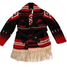 Ralph Lauren Northwest Serape Ranch 100% Wool Coatigan Large Rrp £3632 New