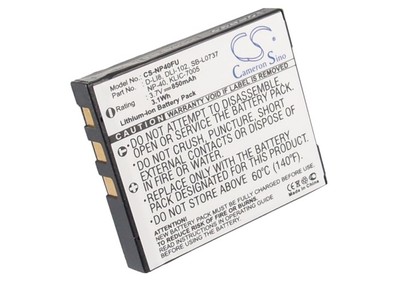 3,7V Akku für Pentax Optio WP, Optio A10, Optio A30, Optio X, Optio S7, Optio