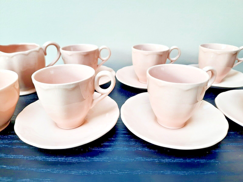 Grindley peach petal demitasse set - Picture 7 of 11