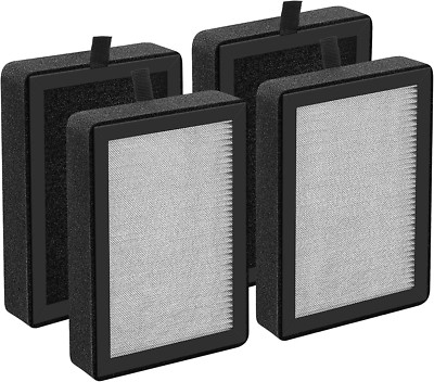 4 Pack Replacement Filter for LEVOIT LV-H128, PUURVSAS (HM669A), ROVACS (RV60)