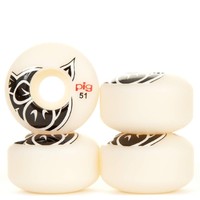 Pig Head Logo Natural Wheels White 51mm Pig Head Logo Natural Wheels White 51mm