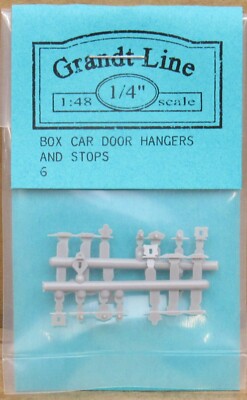 Grandt Line 6 Box Car Door Hangers & Stops (On3) O-Scale NOS