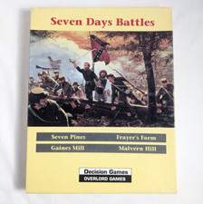 SEVEN DAYS BATTLES War Board Game Used Missing Die Decision