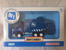 Camión de basura Matchbox Superkings K-133 BFI 1991 cargador trasero nuevo OB Iveco