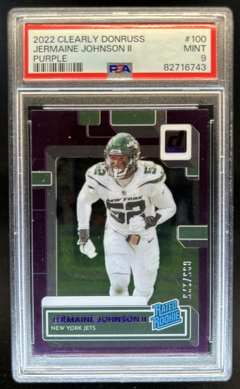 Jermaine Johnson II Panini Clearly Donruss #100 Purple