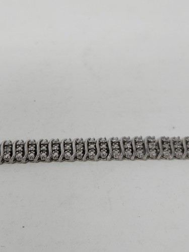 Bracciale TENNIS ROBERT SEAAN RSE diamante zirconi argento sterling 925 7,5" - Foto 14 di 24