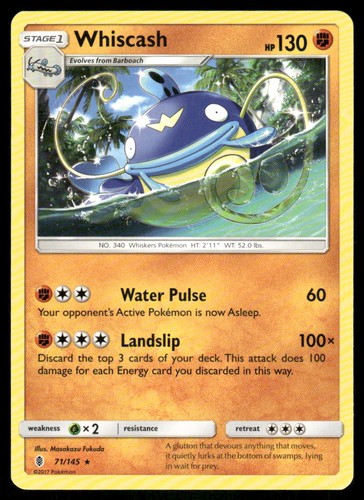 Whiscash 71/145 - Guardians Rising - Rare NM