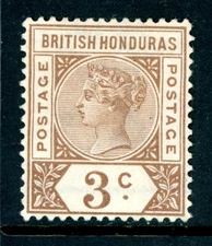 British Colonies 1891 QV Honduras 3¢ Brown Scott #40 Mint X204