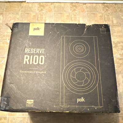 Polk Reserve R100 Bookshelf Speakers 2.0 Channel Wired Hi-Res Audio Black