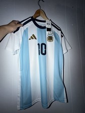 adidas Argentina Lionel Messi #10 Soccer Jersey Blue/White Unisex Size S
