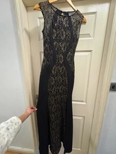 Lipsy Black Women's Short Sleeve Bodycon Dress Size S UK8-10 Very Good Condition