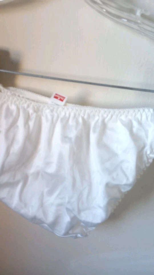 Triumph Vintage Satin Lace High Waist Bikini Ivory S/M NWOT - Image 3 of 4