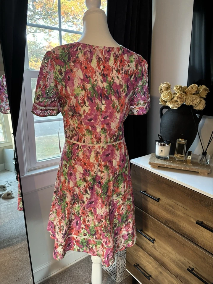 Vestido rosa floral MAGGY LONDON!! ¡NUEVO TALLA 10!! Foto 2 de 4