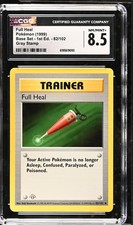 CGC 8.5 Full Heal 82/102 1st Edition Shadowless Base Set Gray Stamp Pokemon Card